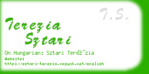 terezia sztari business card